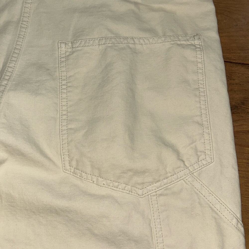 Mens BDG Urban Outfitters Carpenter Workwear Slouchy Wide Leg Cream Size 36 - Picture 12 of 12